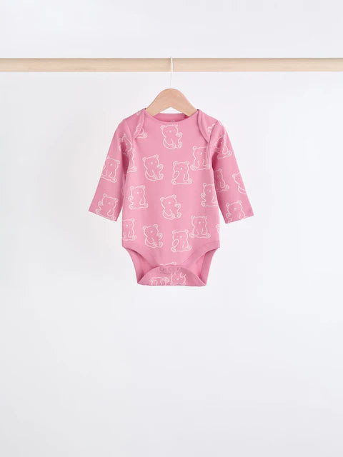 Pink 5 Pack Short Sleeve Bodysuits