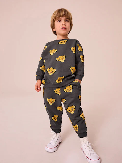 Charcoal Grey Lion King 100% Cotton Sweatshirt and Joggers Set