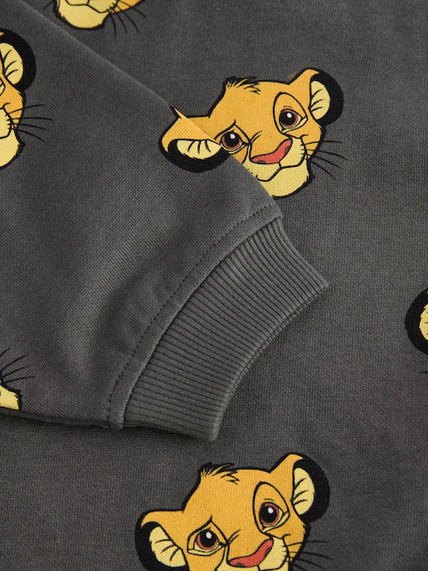 Charcoal Grey Lion King 100% Cotton Sweatshirt and Joggers Set