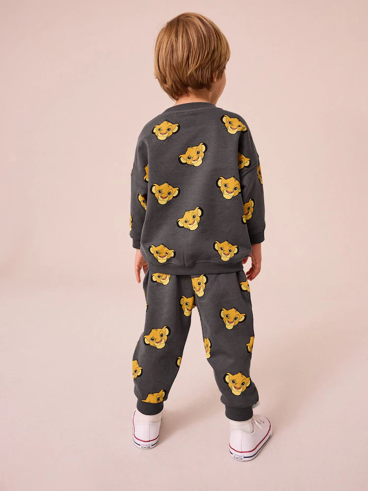 Charcoal Grey Lion King 100% Cotton Sweatshirt and Joggers Set