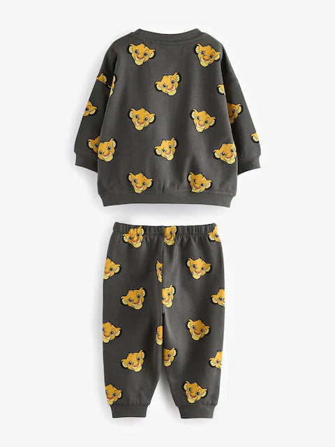 Charcoal Grey Lion King 100% Cotton Sweatshirt and Joggers Set
