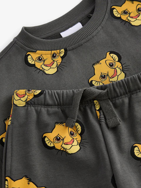 Charcoal Grey Lion King 100% Cotton Sweatshirt and Joggers Set