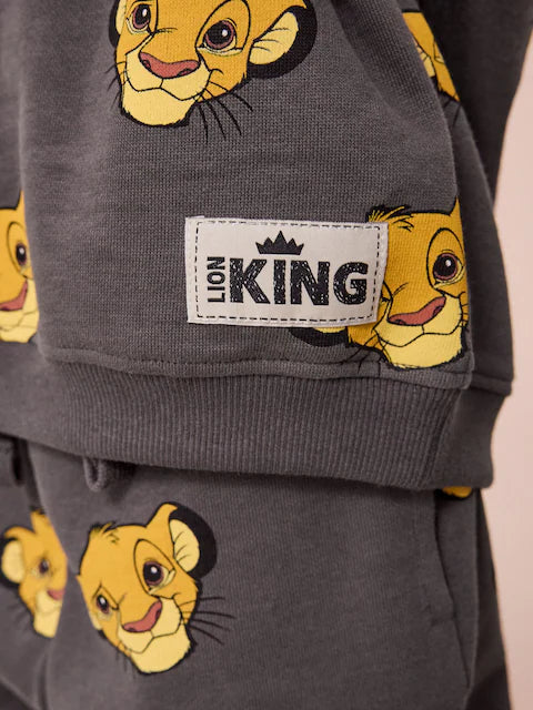 Charcoal Grey Lion King 100% Cotton Sweatshirt and Joggers Set