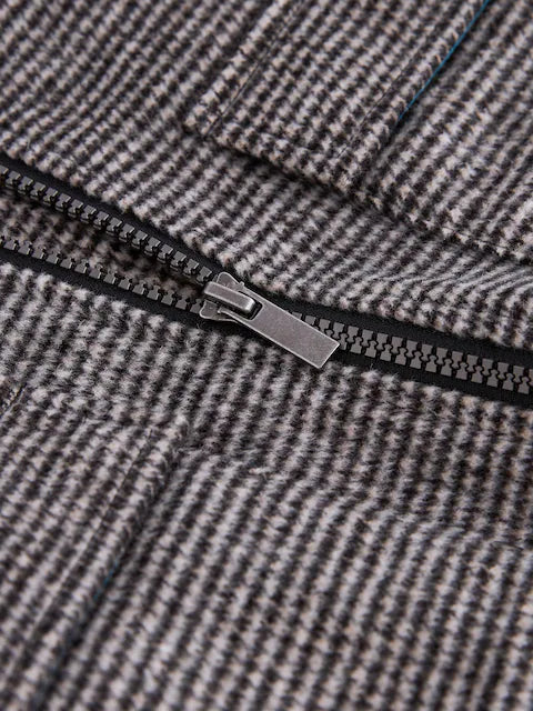 Brown Check Borg Lined Jacket