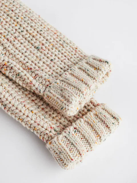 Oatmeal Chunky Knitted Embroidered Baby Cardigan