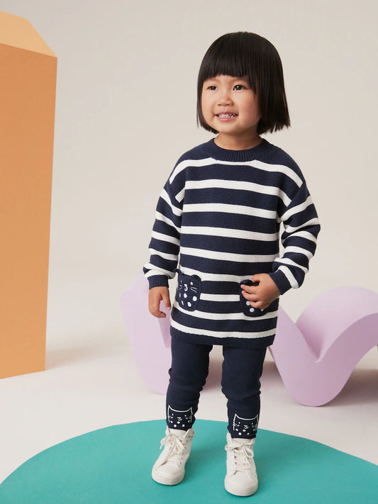 Navy Jumper & Legging Set