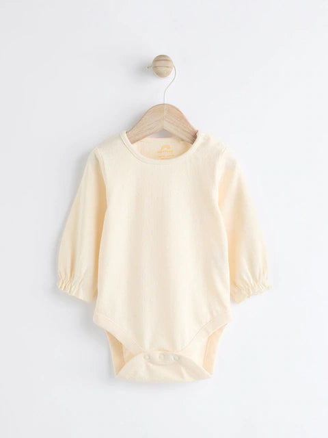 Ochre Yellow Ditsy Floral Baby Corduroy 100% Cotton Dungarees and Long Sleeve