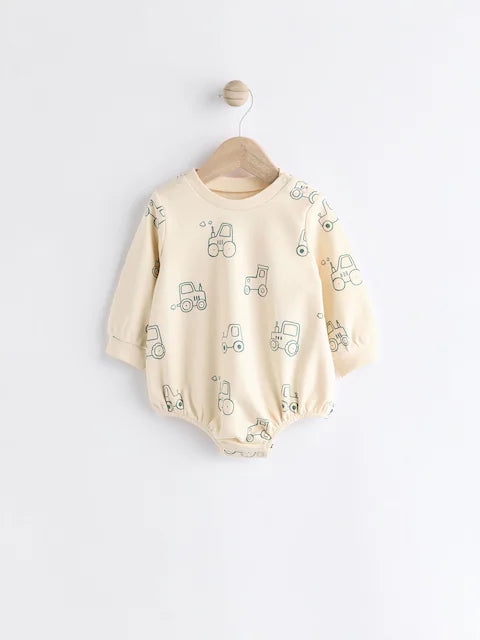 Green Farm Baby Waffle Corduroy Dungaree and Bodysuit Set