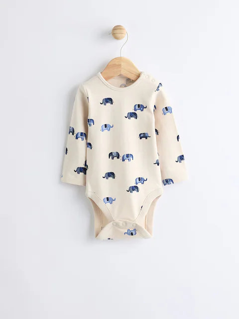 Blue Elephant Baby Denim Dungarees and Bodysuit Set