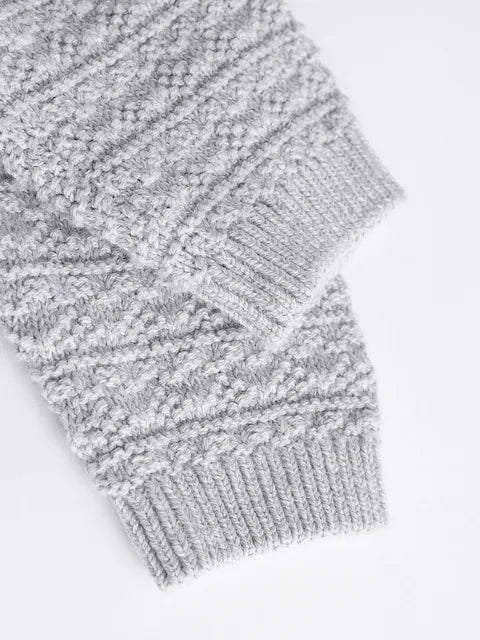 Grey Bear Baby Knitted Top and Leggings Set