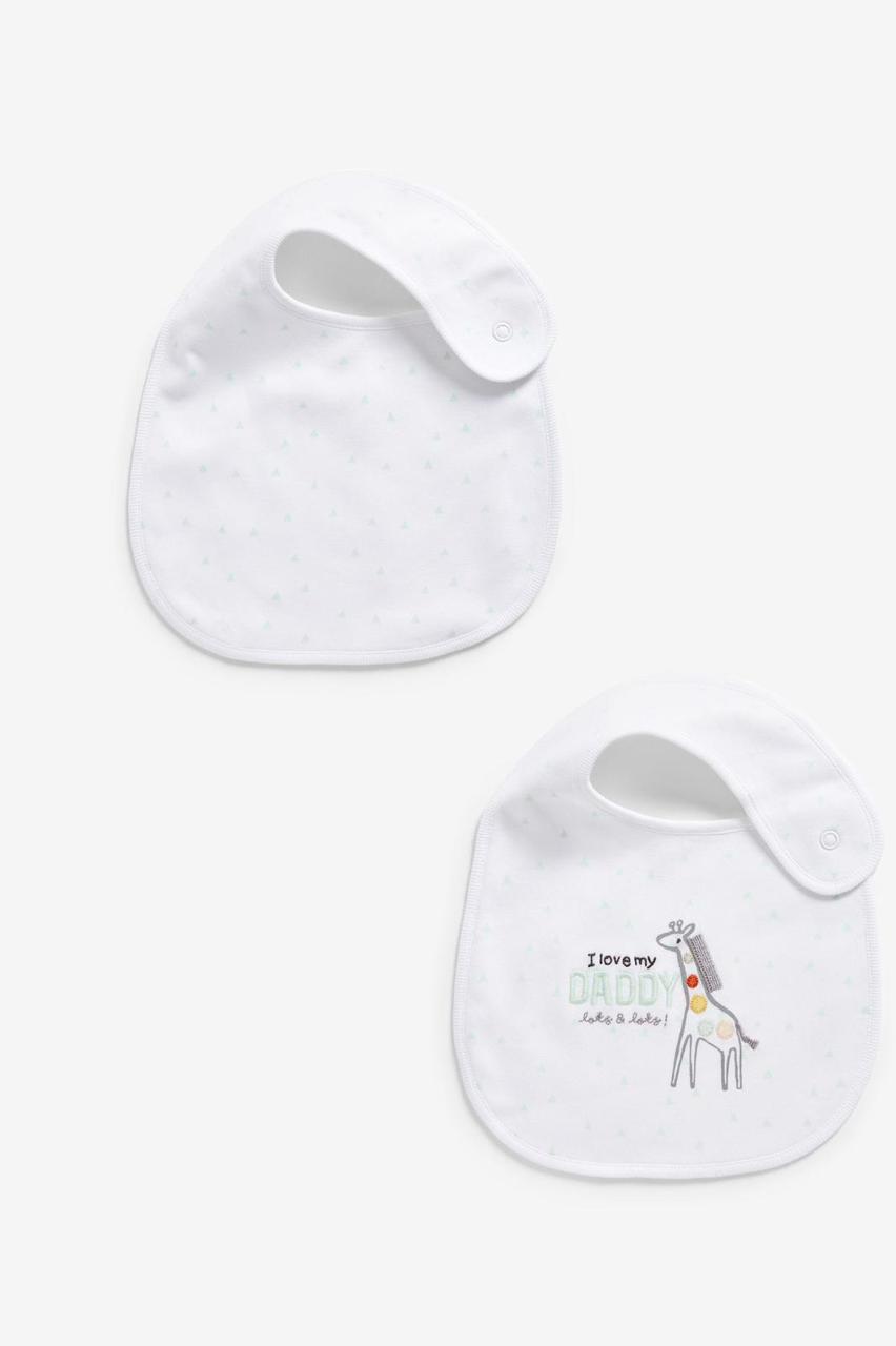 I Love My Daddy print Bib set pack of 2.