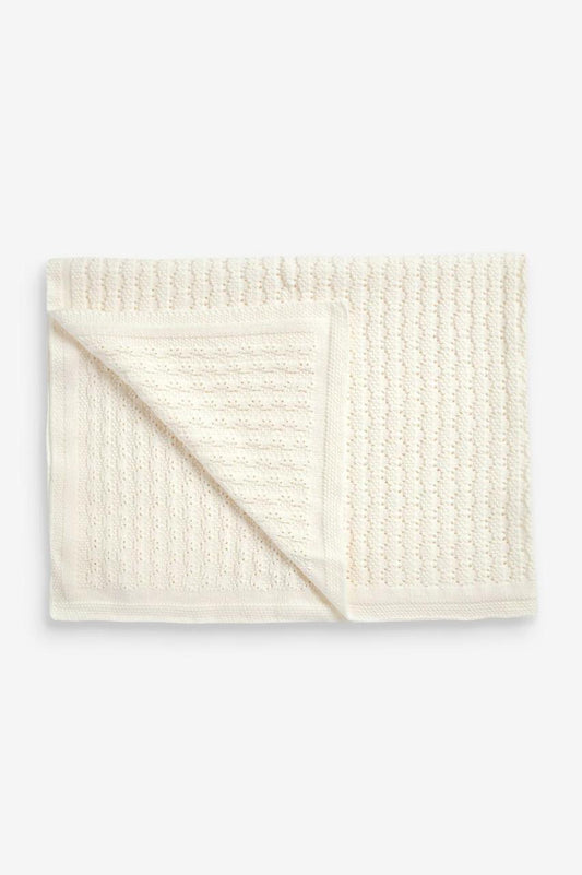 White Knitted Blanket.