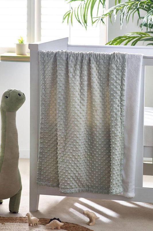 Sage Bobble Fleece Blanket.