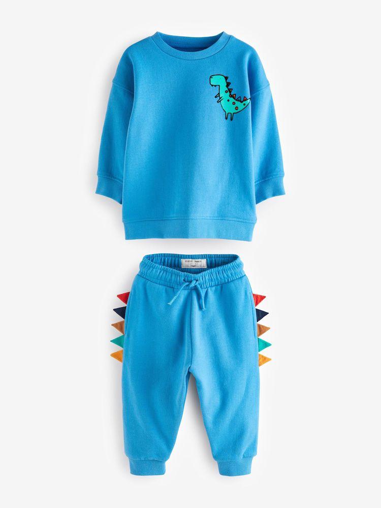 Blue Sweat Shirt & joggers Set-Fleece lined