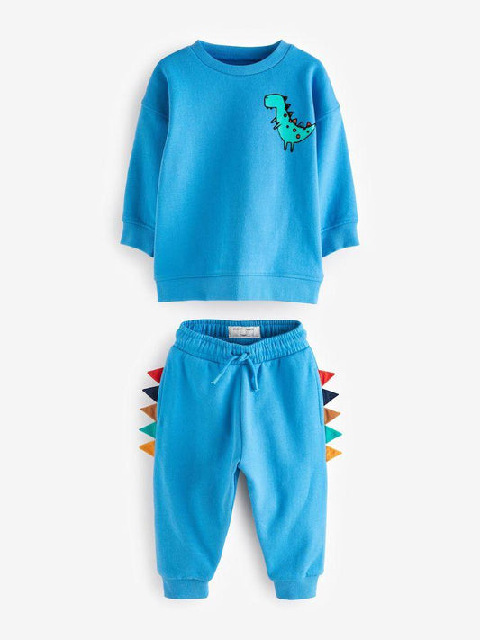 Blue Sweat Shirt & joggers Set-Fleece lined