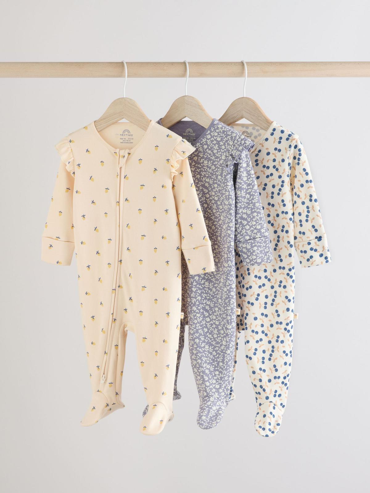 Floral Sleepsuit 3 Pack