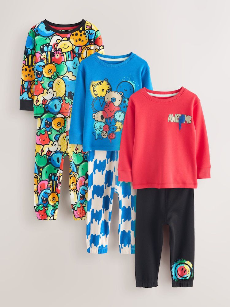 Bright relaxed pyjamas 3 Pack