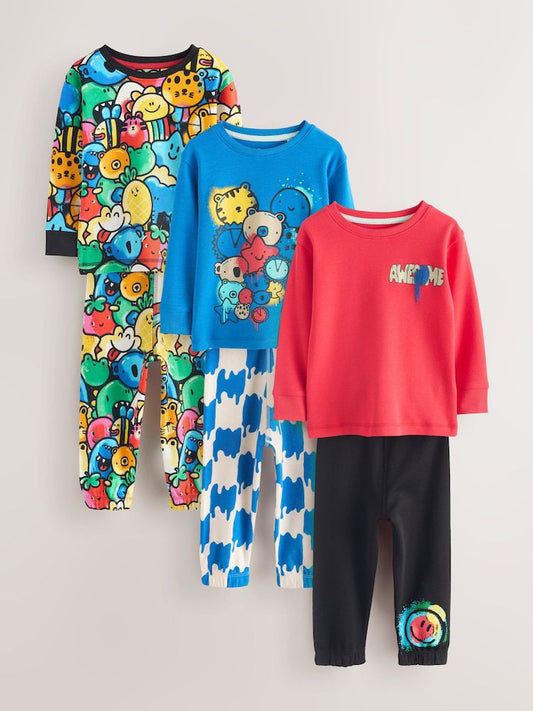 Bright relaxed pyjamas 3 Pack