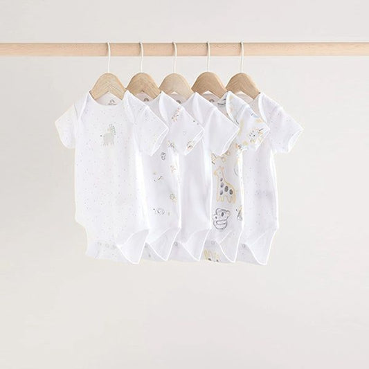 White Character Short Sleeves 5 Pack