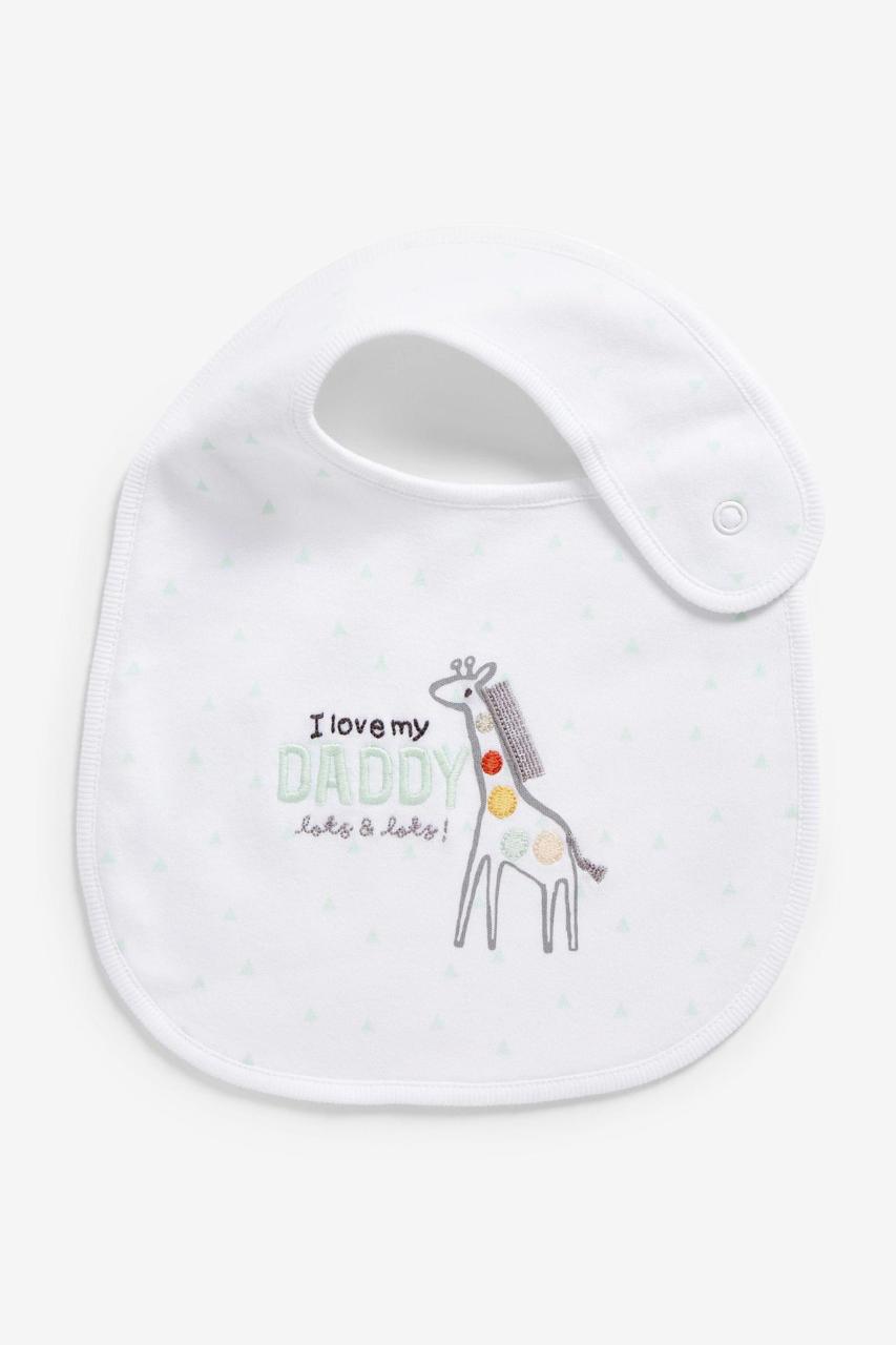 I Love My Daddy print Bib set pack of 2.