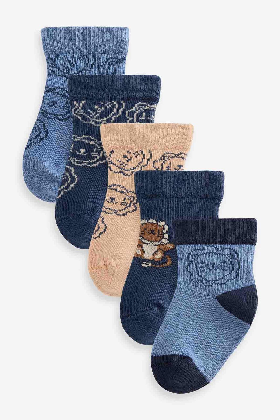 Navy Baby Socks 5 Pack