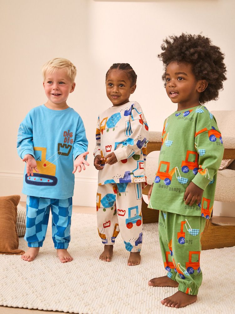 Green/Blue oversize Pyjamas 3 Pack
