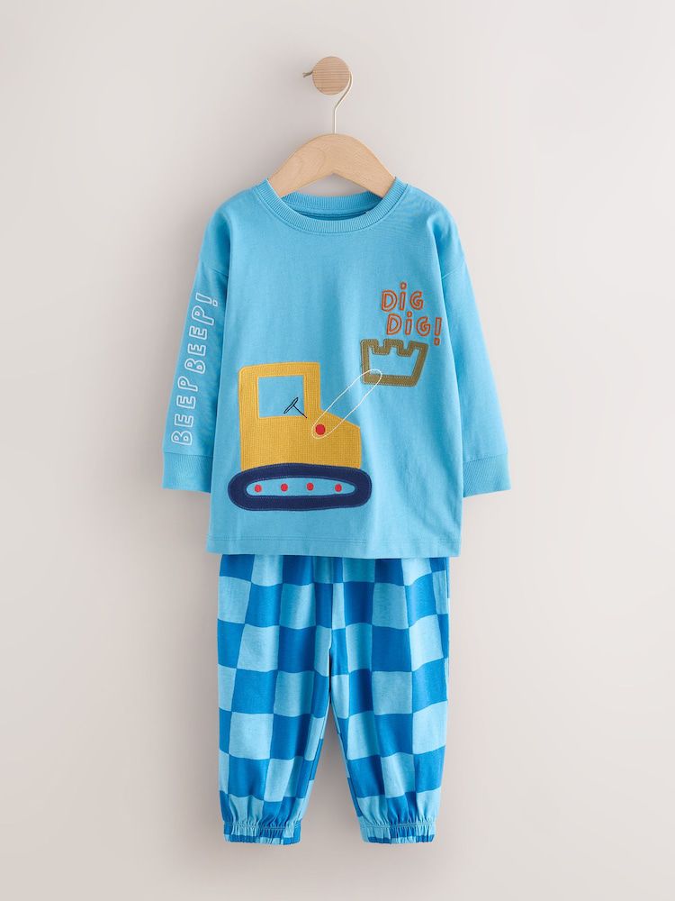 Green/Blue oversize Pyjamas 3 Pack
